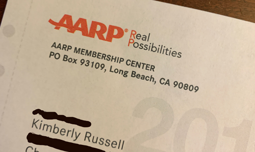 AARP solicitation letter