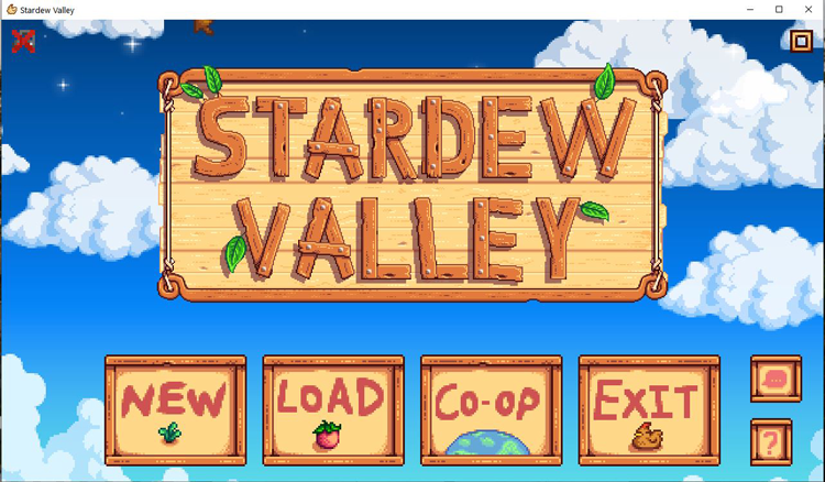 stardew valley opening screen