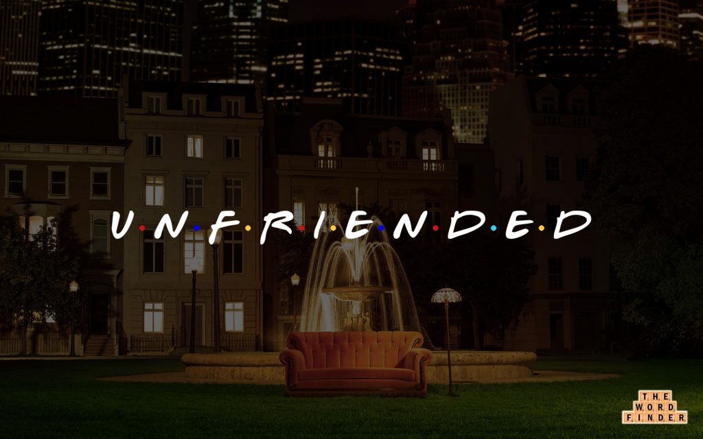 unfriended, in the Friends television show font