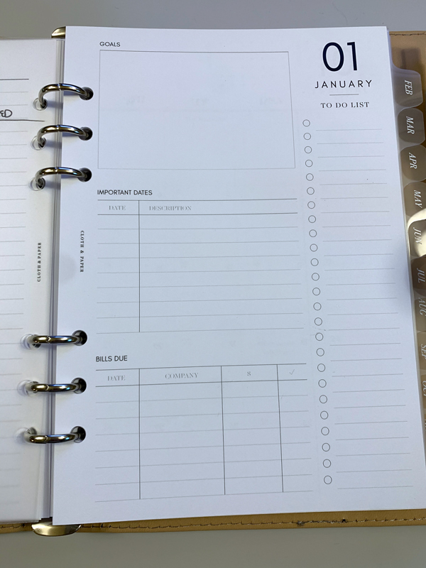 month page - january 2021