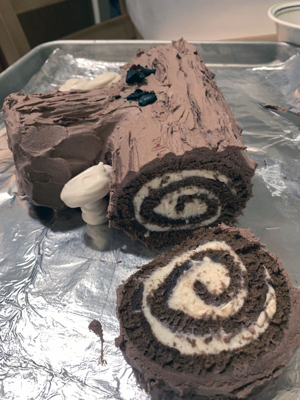 We Made a Yule Log Cake!