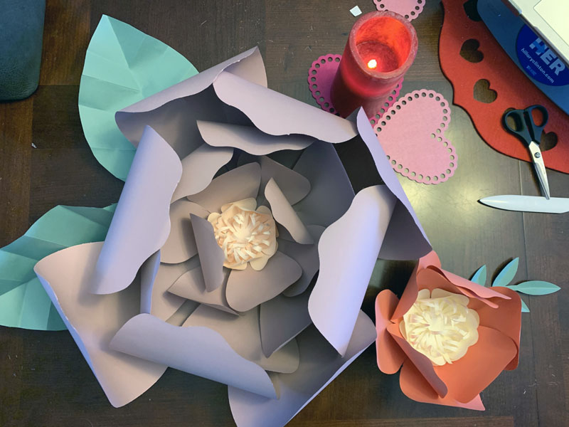 large paper flowers