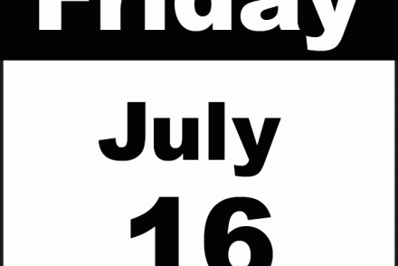 calendar page for friday july 16