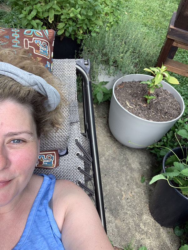 me and my plants and my patio