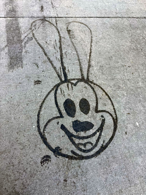 sketch of Oswald the Lucky Rabbit