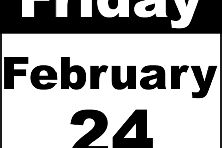 calendar page for february 24