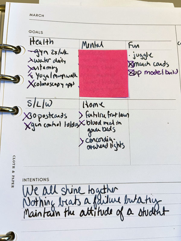 March Goals – how did I do?