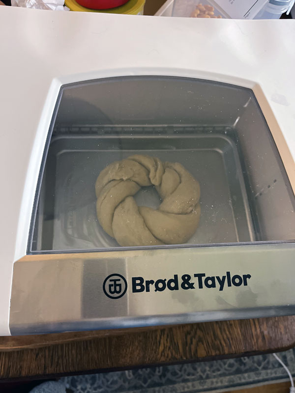 lil' bread in a proofing machine