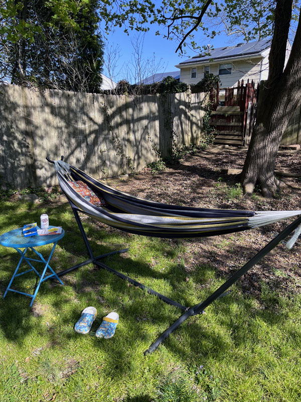 a sundappled hammock