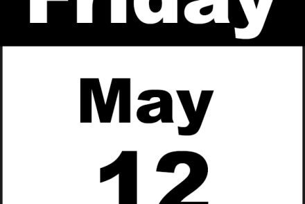 calendar page friday may 12
