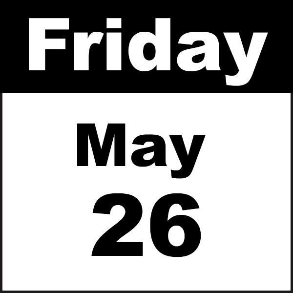 friday may 26