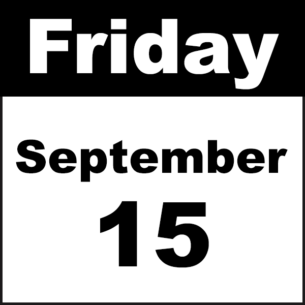 friday, september 15