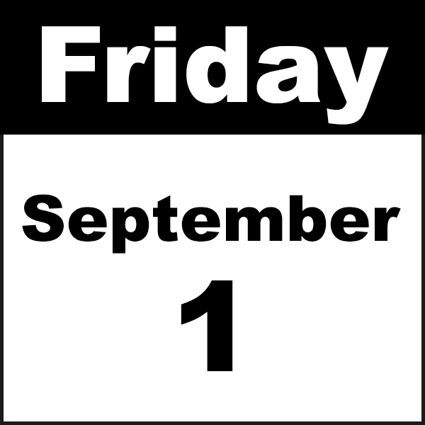 friday, september 1