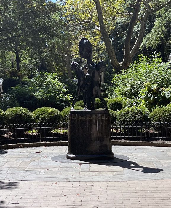 The Evelyn Taylor Price Memorial Sundial statue in Rittenhouse Square