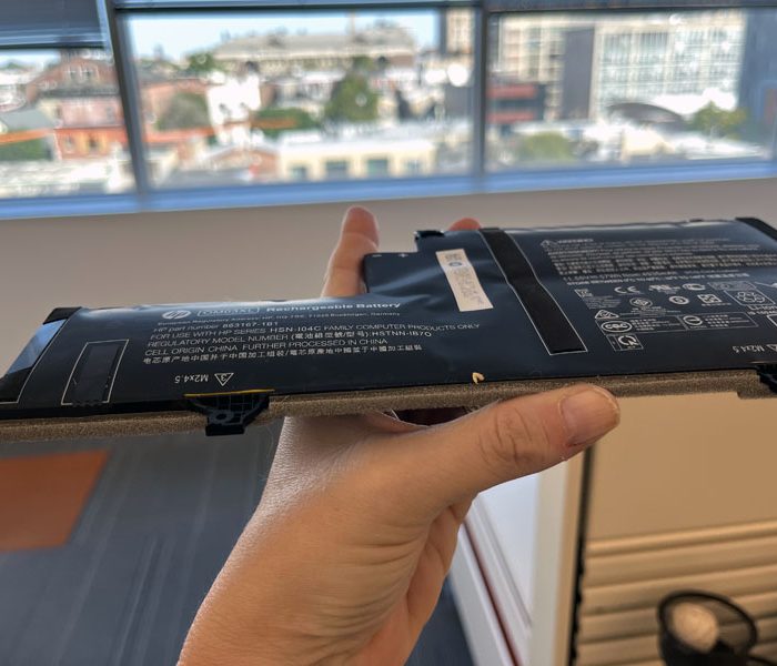 a swollen laptop battery