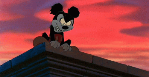 gif of an evil Mickey Mouse from Runaway Brain