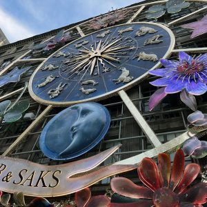 Saks fifth avenue decor, a giant zodiac wheel