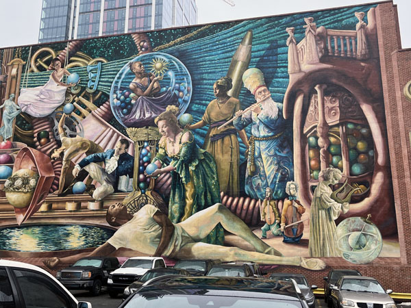 a mural on the side of a building in Philadelphia