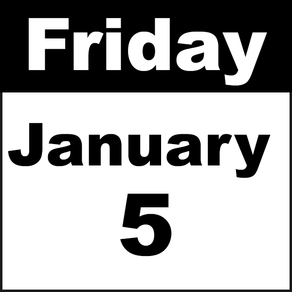 friday, january 5