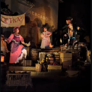 a screenshot of a tiktok video - the picture is of the redheaded pirate in Pirates of the Caribbean