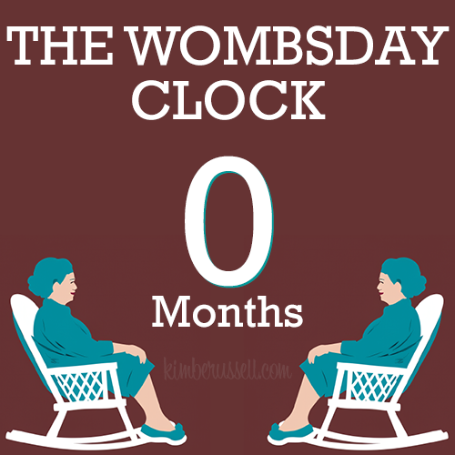 the Wombsday clock, reset to 0 months since my last period