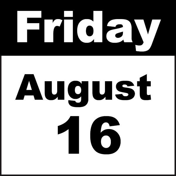 friday, august 16