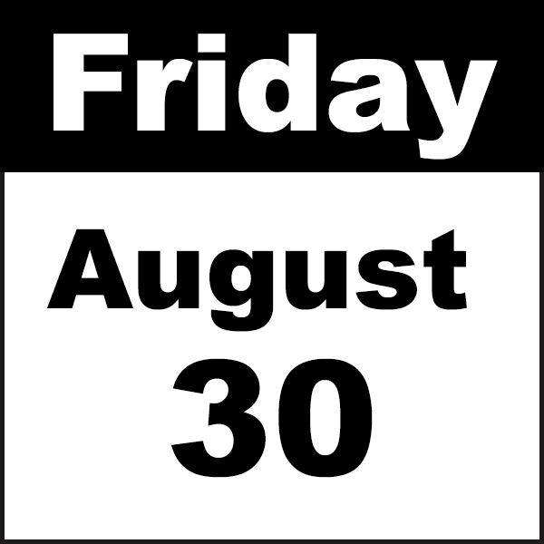 friday, august 30