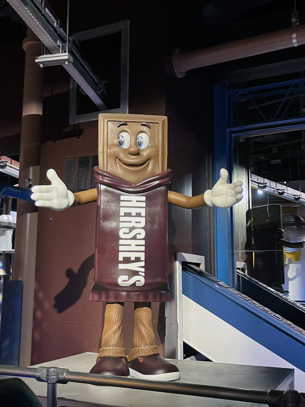 an audio animatronic hershey's bar