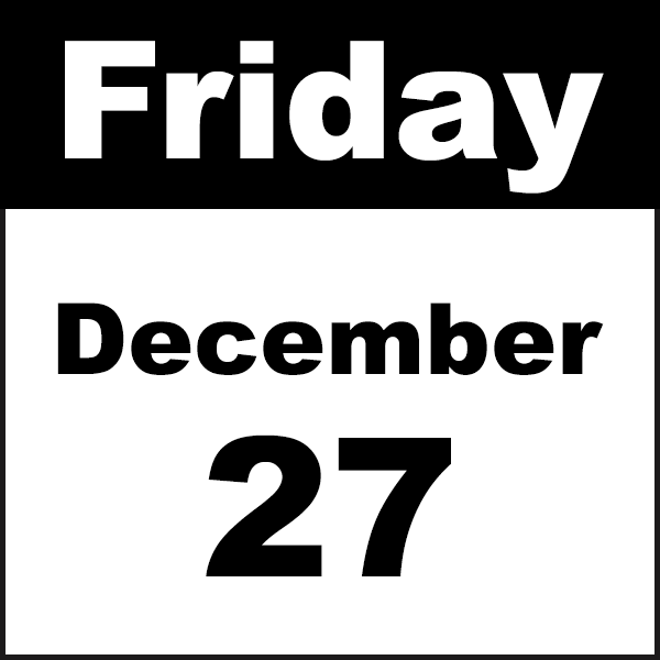 friday, december 27