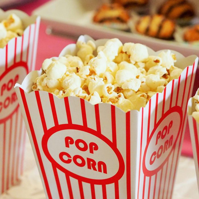 a stock photo of movie theater popcorn downloaded from pexels