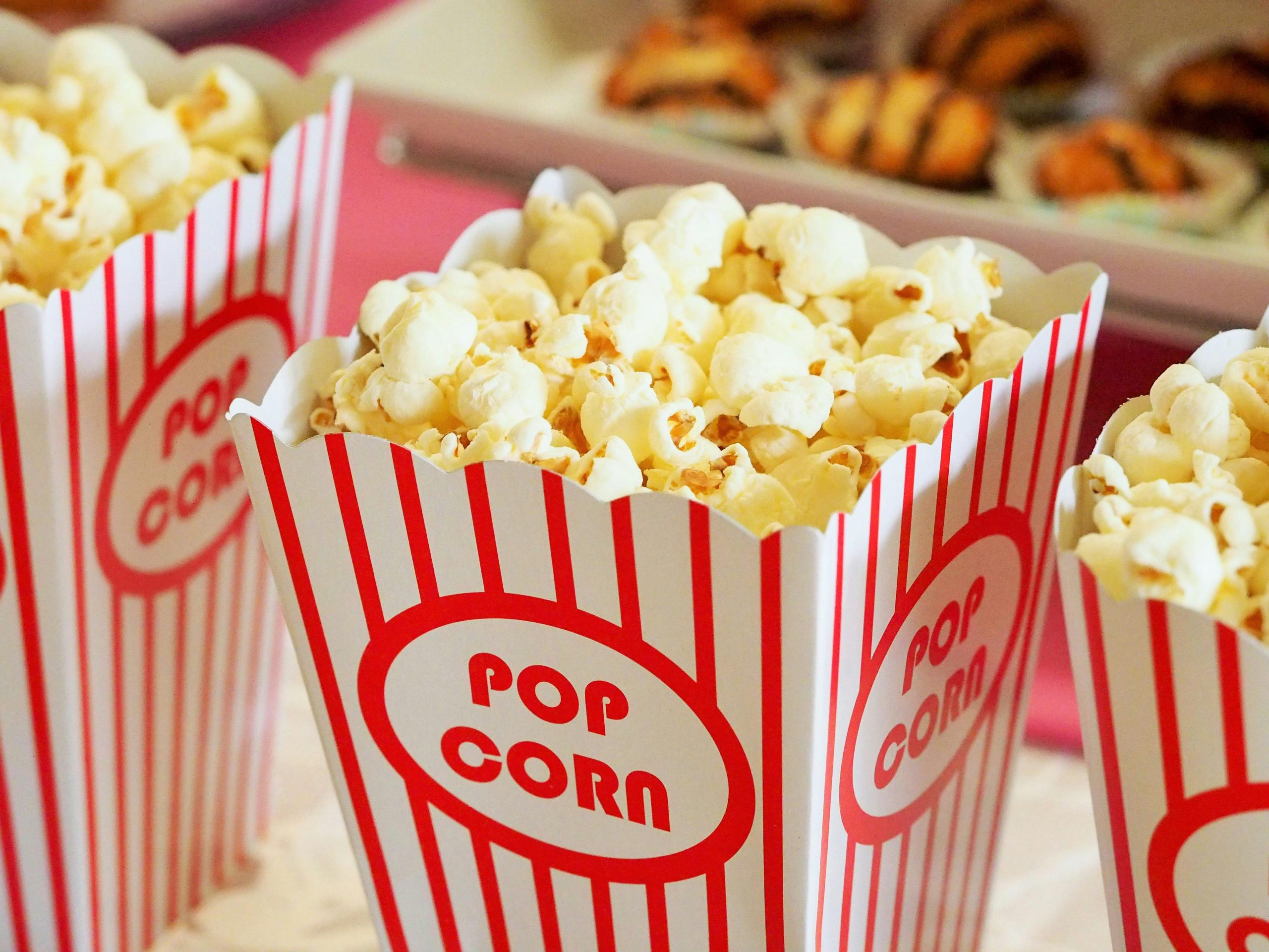 a stock photo of movie theater popcorn downloaded from pexels
