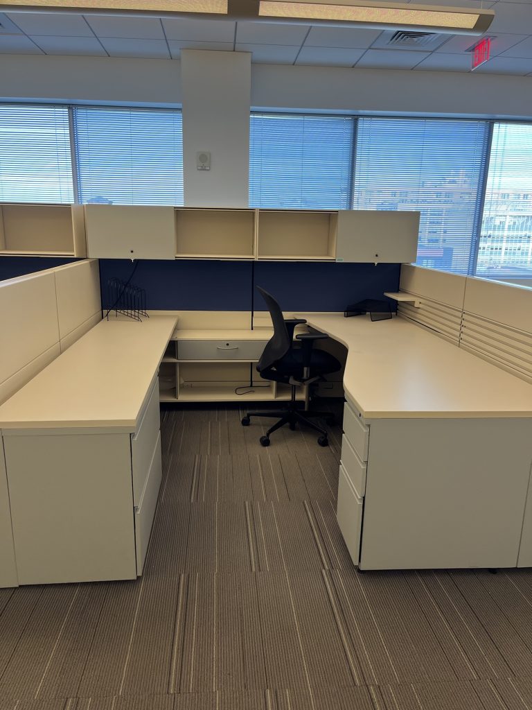 kim's empty cubicle at TNP