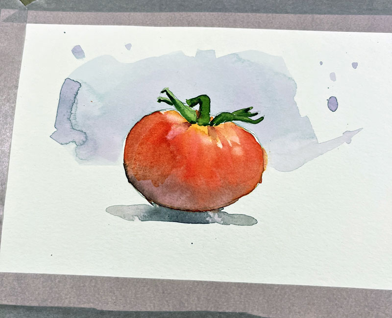 I painted a tomato? I painted a tomato!