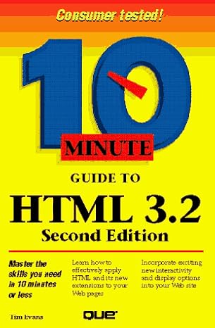 cover of the 10 minute guide to HTML