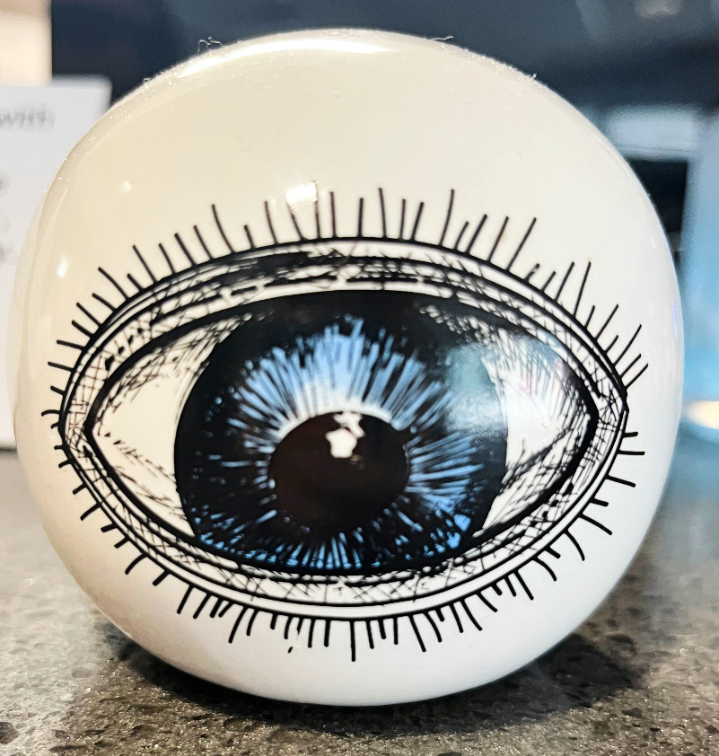 a round eyeball Halloween decoration