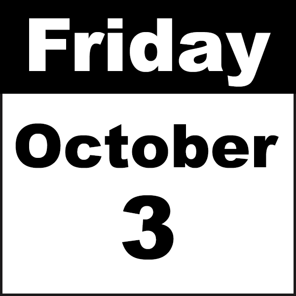 friday october 3