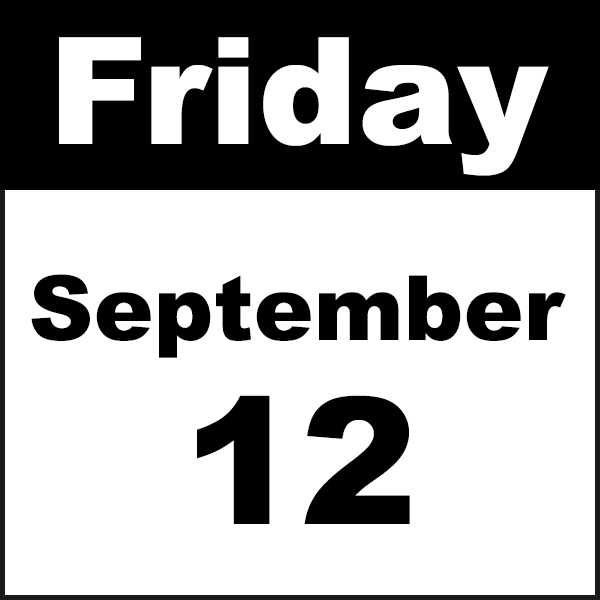 friday september 12