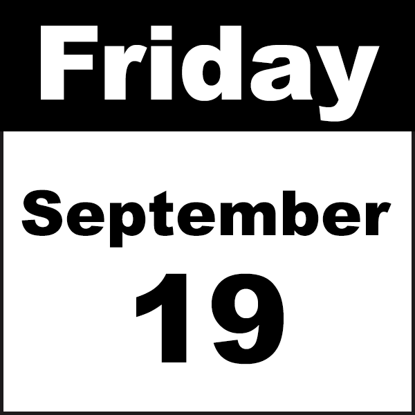 friday september 19