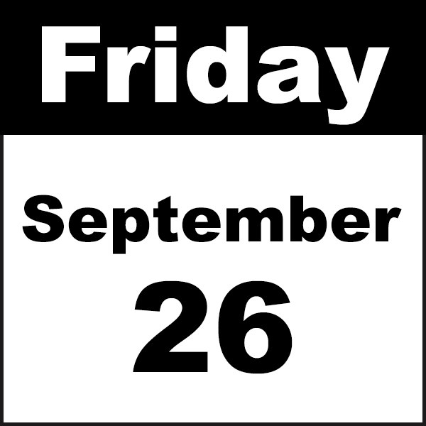 friday september 26