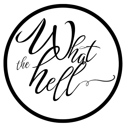 the phrase 'what the hell' in bounce script that is out of control. The flourishes are too much, the letters are different sizes, the kerning is terrible.