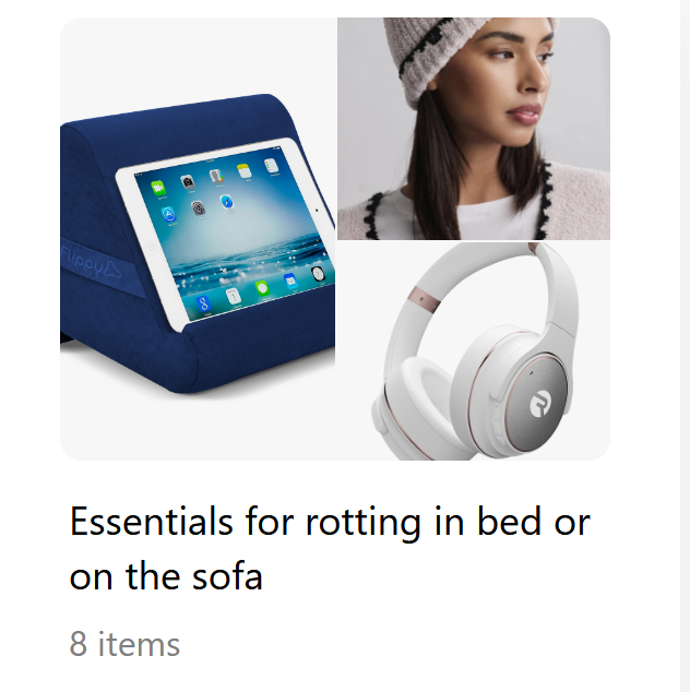 screenshot of a makeup for over-50 benable list