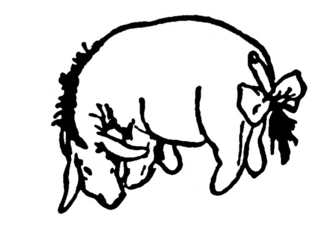 a public domain drawing of eeyore