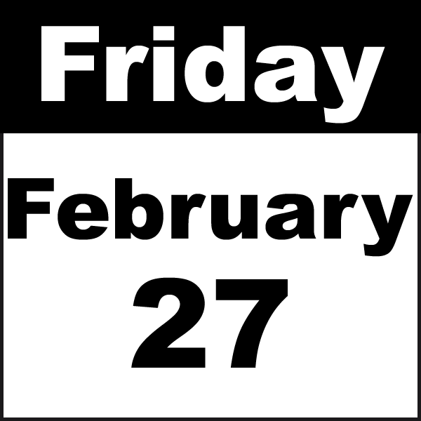 friday, february 27