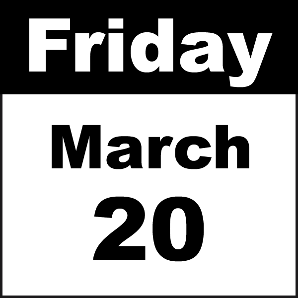 Friday March 20