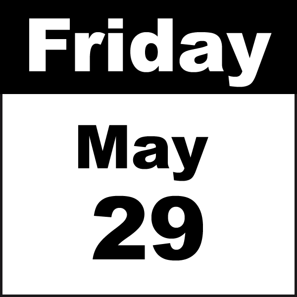 friday may 29