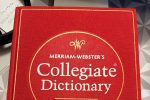 the merriam-webster collegiate dictionary, red hardcover