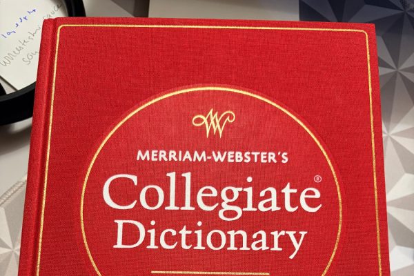 the merriam-webster collegiate dictionary, red hardcover