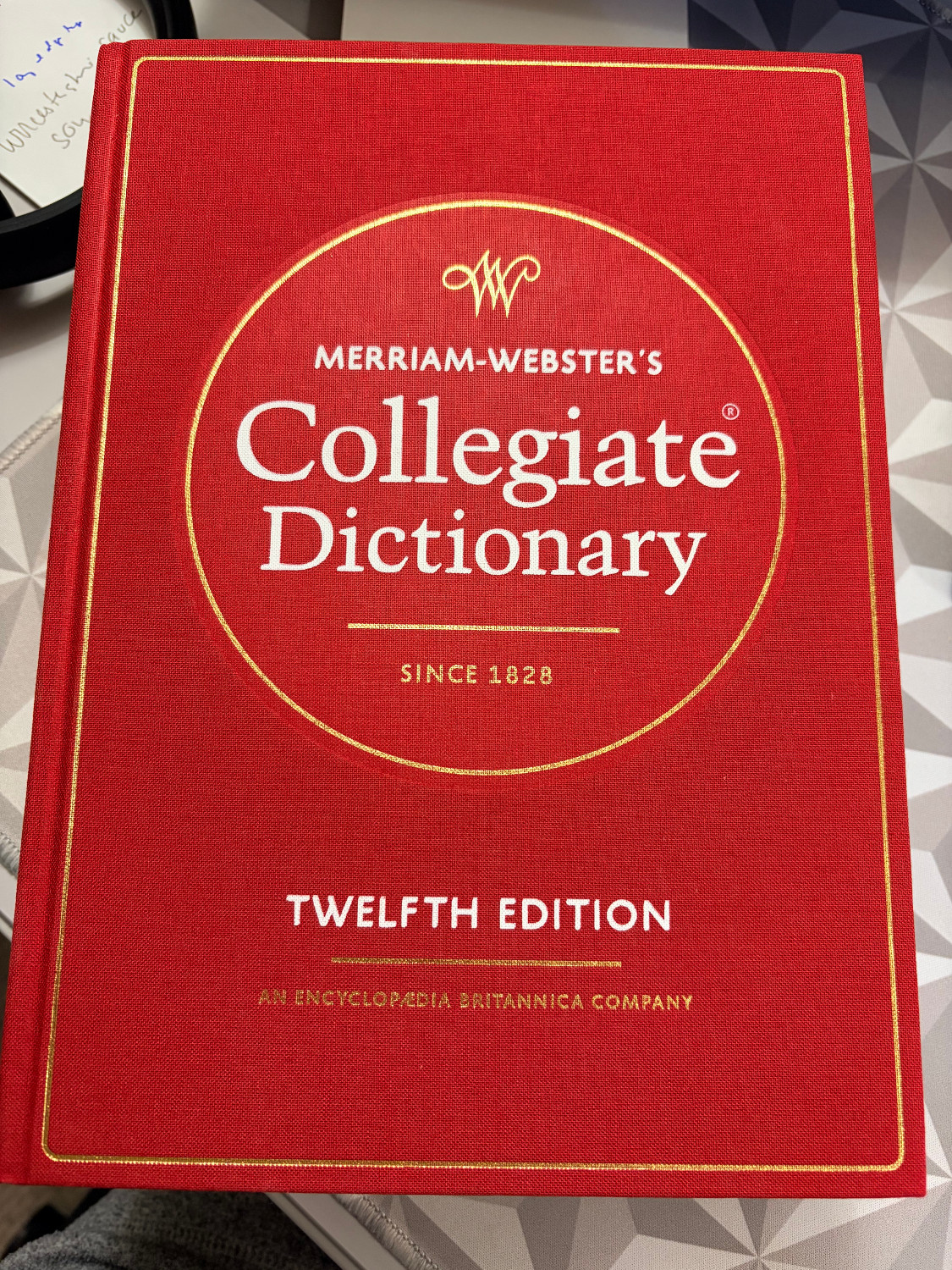 the merriam-webster collegiate dictionary, red hardcover